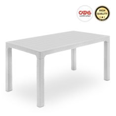 Τραπέζι κήπου Arizona Megapap από PP χρώμα λευκό 140x80x75εκ. |  Τραπέζια κήπου στο espiti