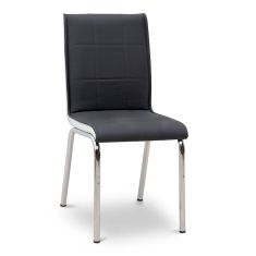 Καρέκλα τραπεζαρίας Pitt Megapap Pu/μέταλλο χρώμα γκρι/λευκό 39x51x88εκ. |  Πολυθρόνες τραπεζαρίας στο espiti