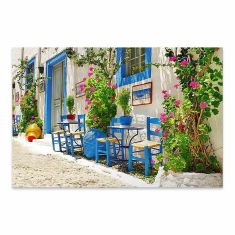 Πίνακας σε καμβά "Greek Street Tavern" Megapap ψηφιακής εκτύπωσης 60x40x3εκ. |  Πίνακες στο espiti