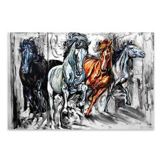 Πίνακας σε καμβά "Running Horses" Megapap ψηφιακής εκτύπωσης 75x50x3εκ. |  Πίνακες στο espiti
