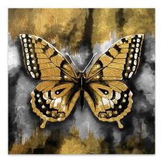 Πίνακας σε καμβά "Golden Butterfly" Megapap ψηφιακής εκτύπωσης 60x60x3εκ. |  Πίνακες στο espiti