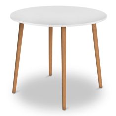 Τραπέζι Cruz Megapap από μελαμίνη χρώμα λευκό 92x92x75εκ. |  Τραπέζια στο espiti