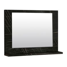 Καθρέφτης μπάνιου Devlin Megapap από μελαμίνη χρώμα μαύρο εφέ μαρμάρου 60x10x45εκ. |  Καθρέπτες στο espiti