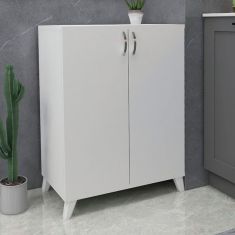 Ντουλάπι κουζίνας/μπάνιου - Παπουτσοθήκη μελαμίνης Lilly Megapap χρώμα λευκό 72x32,5x88εκ. |  Ντουλάπια στο espiti