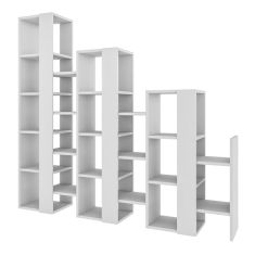 Βιβλιοθήκη μελαμίνης Lift Megapap χρώμα λευκό 163,5x29x151εκ. |  Βιβλιοθήκες στο espiti