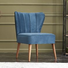 Καρέκλα Layla Megapap υφασμάτινη χρώμα μπλε 64x59x84εκ. |  Πολυθρόνες τραπεζαρίας στο espiti