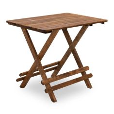 Τραπέζι πτυσσόμενο Queen Megapap από ξύλο οξιάς σε χρώμα καρυδί εμποτισμού 80x60x75εκ. |  Τραπέζια κήπου στο espiti