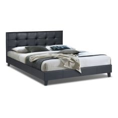 Κρεβάτι Sissy Megapap από τεχνόδερμα χρώμα μαύρο 160x200εκ. |  Κρεβάτια στο espiti