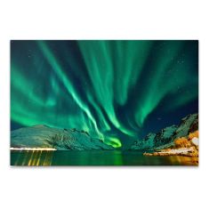 Πίνακας σε καμβά "Aurora Borealis" Megapap ψηφιακής εκτύπωσης 100x70x3εκ. |  Πίνακες στο espiti