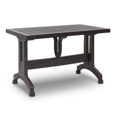 Τραπέζι πολυπροπυλενίου Callan Megapap χρώμα καφέ 120x70x73εκ. |  Τραπέζια κήπου στο espiti
