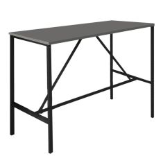 Τραπέζι μπαρ - stand Crego Megapap μεταλλικό - μελαμίνης χρώμα ανθρακί - μαύρο 100x45x89εκ. |  Τραπέζια στο espiti