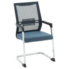 Καρέκλα γραφείου επισκέπτη Chromatic pakoworld μέταλλο-mesh γκρι-μπλε |  Καρέκλες γραφείου επισκέπτη στο espiti