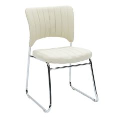 Καρέκλα επισκέπτη Amelia pakoworld με PVC χρώμα λευκό |  Καρέκλες γραφείου επισκέπτη στο espiti