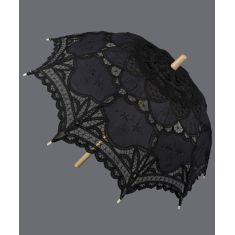 Χειροποίητη ομπρέλα (48cm) μαύρη 6978000004957 SilkFashion |  Σουπλά στο espiti
