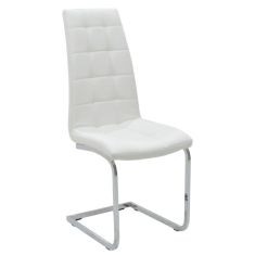 Καρέκλα Darrell pakoworld pu λευκό-βάση χρωμίου 42x49x106εκ |  Καρέκλες στο espiti