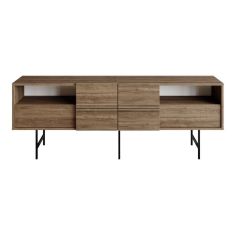Έπιπλο τηλεόρασης Kevan pakoworld καρυδί-μαύρο πόδι 180x35x65εκ |  Έπιπλα τηλεόρασης στο espiti