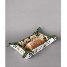 Βαμβακερή ψωμιέρα με στάμπα (33cm x 48cm) ελιά λευκή 6978000004995 SilkFashion |  Σουπλά στο espiti