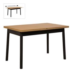 Τραπέζι Jemmy Megapap επεκτεινόμενο από μελαμίνη χρώμα φυσικό - μαύρο 120/153x75x77εκ. |  Τραπέζια στο espiti