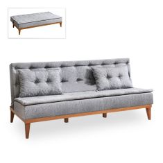 Καναπές - κρεβάτι Veron Megapap τριθέσιος υφασμάτινος χρώμα γκρι 180x80x78εκ. |  Καναπέδες στο espiti
