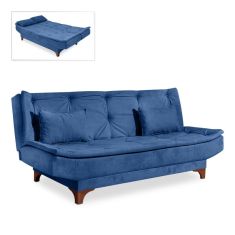 Καναπές - κρεβάτι Lucas Megapap τριθέσιος υφασμάτινος χρώμα σκούρο μπλε 190x85x85εκ. |  Καναπέδες στο espiti