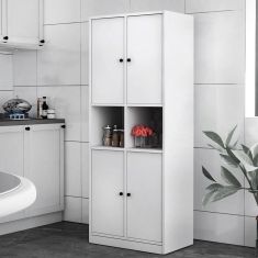Ντουλάπα κουζίνας - μπάνιου Felix Flat Megapap χρώμα λευκό 65,4x40x166,8εκ. |  Ντουλάπια στο espiti