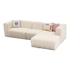 Γωνιακός καναπές Beyza pakoworld αριστερή γωνία κρεμ ύφασμα 299x160x73εκ |  Κατόπιν Παραγγελίας στο espiti