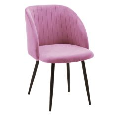Πολυθρόνα Oasis pakoworld βελούδο ροζ-πόδι μαύρο μέταλλο 54x52x84εκ |  Πολυθρόνες τραπεζαρίας στο espiti