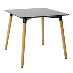 Τραπέζι Natali pakoworld MDF μαύρο-πόδια φυσικό 80x80x76εκ |  Τραπέζια στο espiti