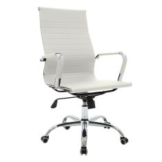 Καρέκλα γραφείου διευθυντή Valter pakoworld λευκό pu 55.5x58x108εκ |  Καρέκλες γραφείου στο espiti
