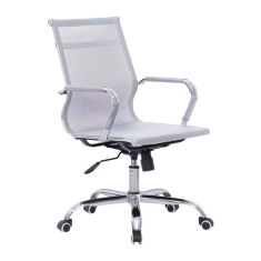 Καρέκλα γραφείου εργασίας Noctis pakoworld λευκό ύφασμα mesh 55.5x48x88εκ |  Καρέκλες γραφείου στο espiti