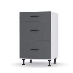 Modest Κάτω Ντουλάπι Συρταριέρα Ανθρακί 50x48x82cm AlphaB2B |  Ντουλάπια στο espiti