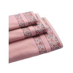 Πετσέτα BLOOM PINK 100% Βαμβάκι Σετ πετσέτες 3 τεμαχίων (30 x 50 + 50 x 90 + 80 x 150 εκ.) MADI |  Πετσέτες Μπάνιου στο espiti