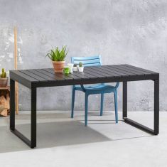 Τραπέζι κήπου Poseidon Megapap μέταλλο - ξύλο χρώμα μαύρο 180x92x75εκ. |  Τραπέζια κήπου στο espiti