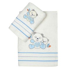 Σετ πετσέτες κεντητές Panda 02 Blue Sunshinehome |  Σετ Πετσέτες στο espiti