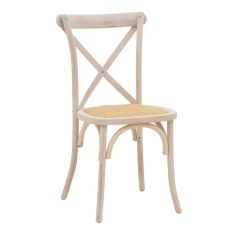 Καρέκλα Dylon pakoworld white wash ξύλο οξιάς-έδρα φυσικό rattan 48x52x89εκ |  Καρέκλες στο espiti