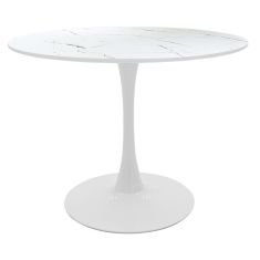 Τραπέζι Balou I pakoworld MDF λευκό μαρμάρου Φ120x75εκ |  Τραπέζια στο espiti