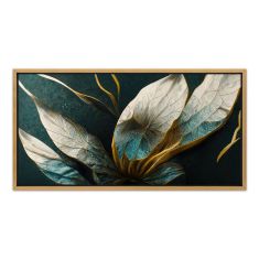 Πίνακας σε καμβά "Exotic Flower" Megapap ψηφιακής εκτύπωσης με κορνίζα χρώμα χρυσό 140x70x3εκ. |  Πίνακες στο espiti