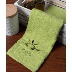 Πετσέτα προσώπου (50cm x 100cm) πράσινο με κλαδί ΚΩΣ 5206978159350 SilkFashion |  Πετσέτες Κουζίνας στο espiti
