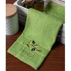 Δωδεκάδα πετσέτες χεριών (30cm x 50cm) πράσινο με κλαδί ΡΟΔΟΣ 5206978160240 SilkFashion |  Πετσέτες Κουζίνας στο espiti