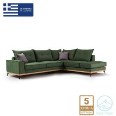 Γωνιακός καναπές αριστερή γωνία Luxury II pakoworld ύφασμα κυπαρισσί-ανθρακί 290x235x95εκ |  Κατόπιν Παραγγελίας στο espiti