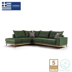 Γωνιακός καναπές δεξιά γωνία Luxury II pakoworld ύφασμα κυπαρισσί-ανθρακί 290x235x95εκ |  Κατόπιν Παραγγελίας στο espiti