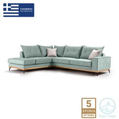 Γωνιακός καναπές δεξιά γωνία Luxury II pakoworld ύφασμα ciel-cream 290x235x95εκ |  Κατόπιν Παραγγελίας στο espiti
