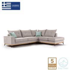 Γωνιακός καναπές αριστερή γωνία Luxury II pakoworld ύφασμα elephant-ciel 290x235x95εκ |  Κατόπιν Παραγγελίας στο espiti