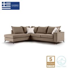 Γωνιακός καναπές δεξιά γωνία Romantic pakoworld ύφασμα mocha-cream 290x235x95εκ |  Κατόπιν Παραγγελίας στο espiti