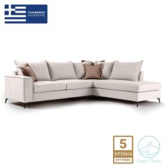 Γωνιακός καναπές αριστερή γωνία Romantic pakoworld ύφασμα cream-mocha 290x235x95εκ |  Κατόπιν Παραγγελίας στο espiti
