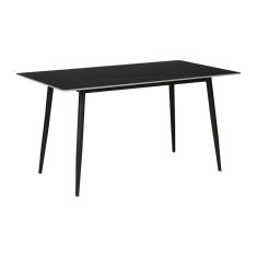 Τραπέζι Gustas pakoworld μαύρο μαρμάρου sintered stone -πόδι μαύρο μέταλλο 120x60x75εκ |  Τραπέζια στο espiti