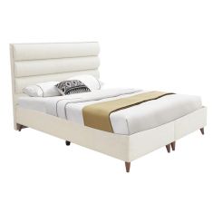 Κρεβάτι διπλό Luxe pakoworld με αποθηκευτικό χώρο κρεμ ύφασμα 160x200εκ |  Κρεβάτια στο espiti