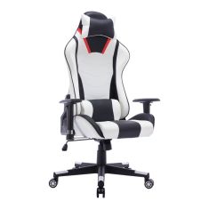 Καρέκλα γραφείου gaming Mazol pakoworld pu μαύρο-λευκό 66x56x135εκ |  Καρέκλες γραφείου στο espiti