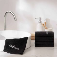 Πετσέτα Make up 30x50 Black Astron Italy |  Μπάνιο στο espiti