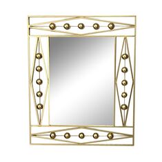 Καθρέπτης Roteron Inart χρυσό μέταλλο 80x2x100εκ |  Καθρέπτες στο espiti
